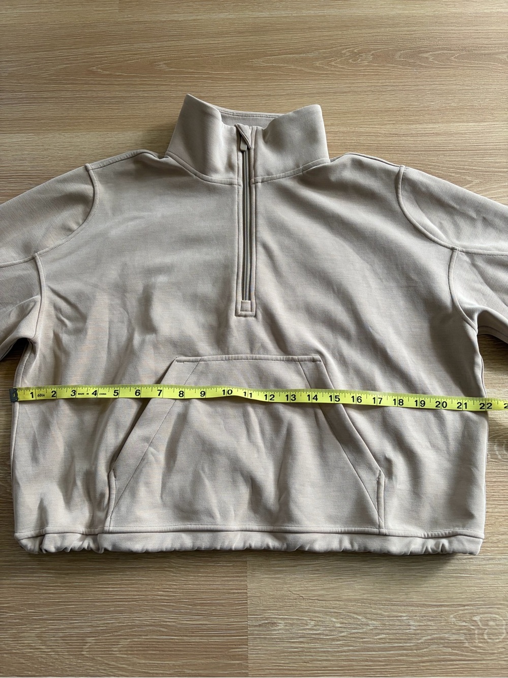 lululemon athletica Brushed Softstreme Half Zip in Light Beige - Picture 5 of 9